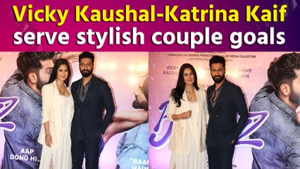 Bad Newz Screening: Vicky Kaushal-Katrina Kaif pose together