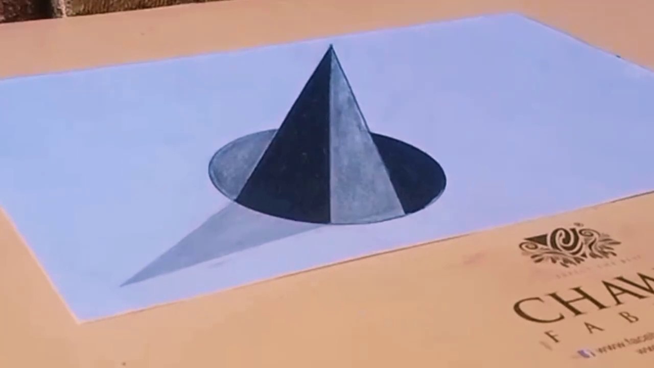 Amazing pyramid 3d drawing on paper | easy drawing on paper