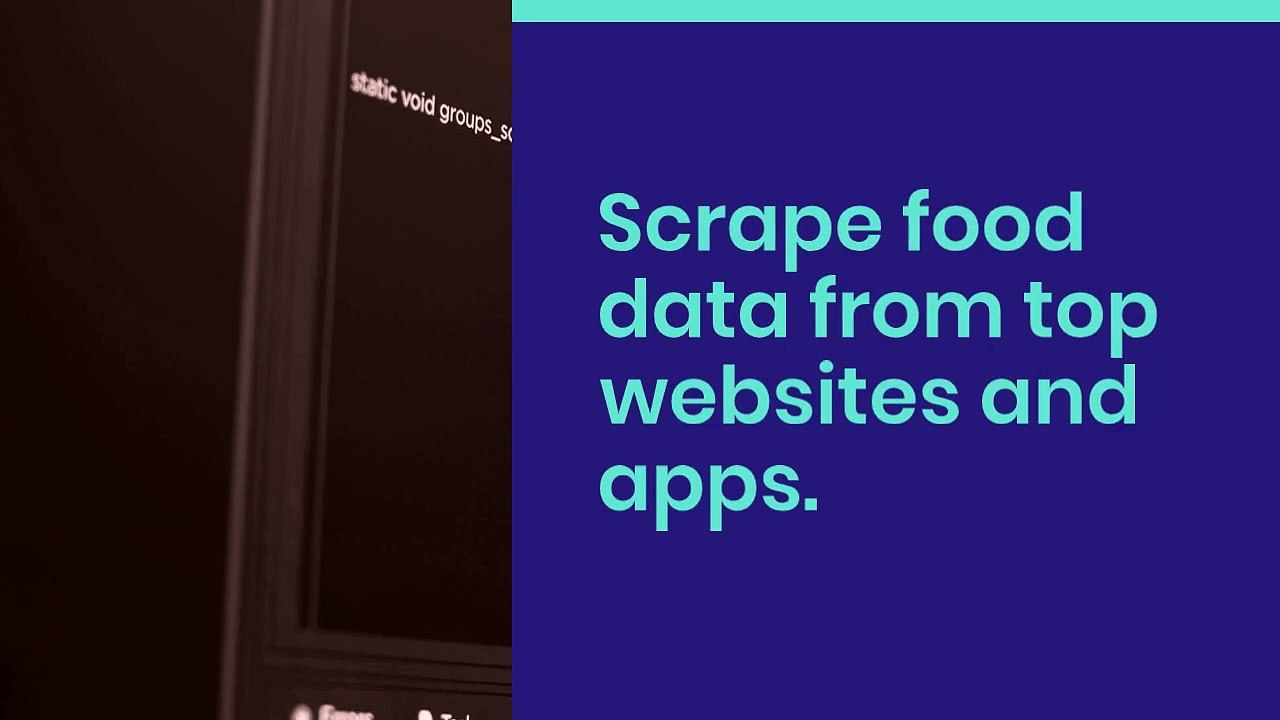 Food Data Scraping Services - Scrape Food Data from Websites