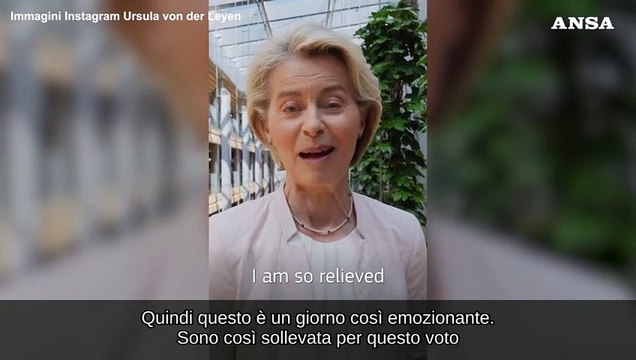 Ue, von der Leyen dopo la riconferma: Ora ho bisogno di riposo