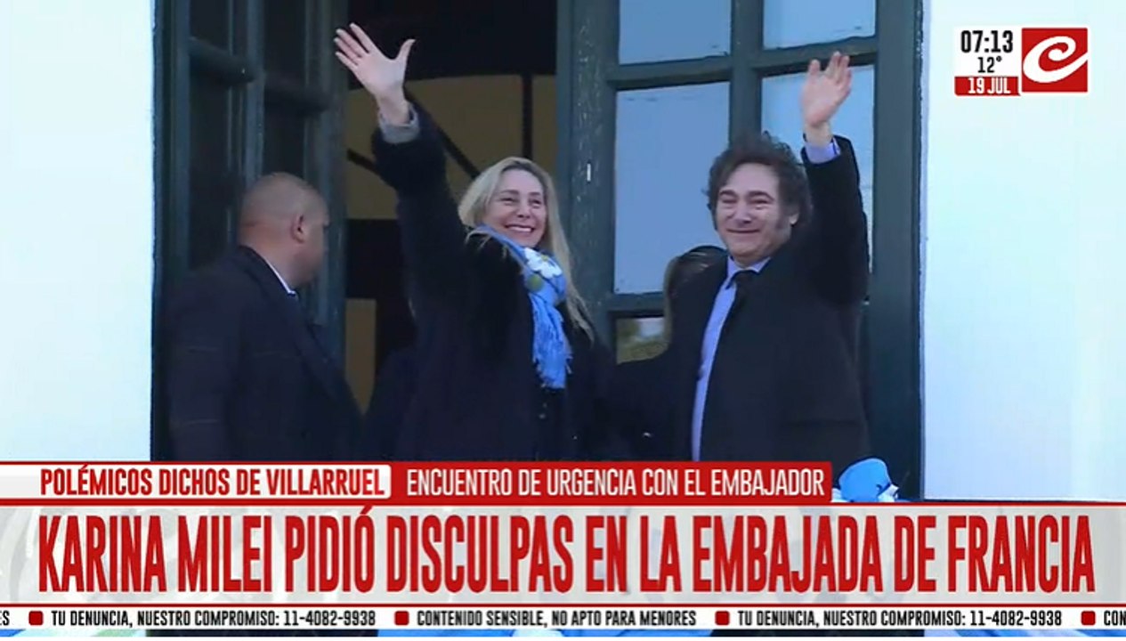 Tras los dichos de Villarruel, Karina pidió disculpas en la embajada de Francia