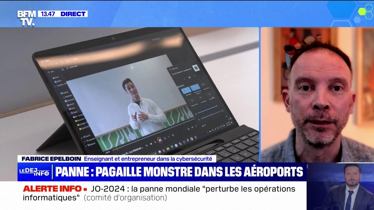 Panne informatique mondiale: "Ça concerne un nombre d'entreprises colossal (...) tout ça va coûter des milliards de dollars", explique cet enseignant en cybersécurité