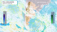 El tiempo en Argentina: fuertes vientos en el sur, lluvias con Sudestada en el centro, y hasta 33 °C en el norte