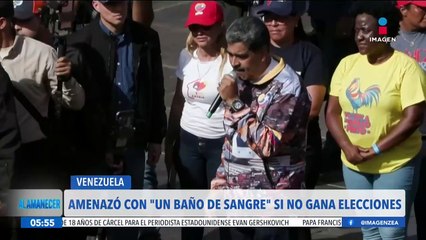 Nicolás Maduro amenaza con "un baño de sangre" si no gana las elecciones