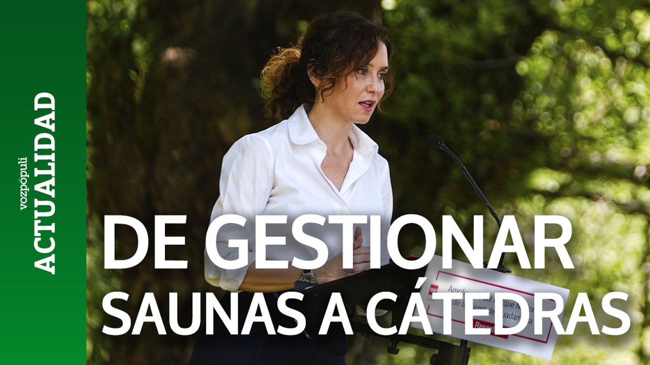 Ayuso carga contra Begoña Gómez: "Es gente que ha pasado de gestionar saunas a cátedras con el nombre del Gobierno"