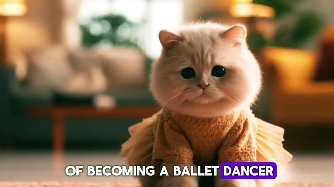 Sad Cat Bullied Cat who loves to dance becomes a Star #cat #cute #ai (don't give up)!