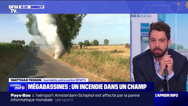 Mégabassines: un incendie s'est déclaré dans un champ après l'utilisation de grenades lacrymogènes par les forces de l'ordre