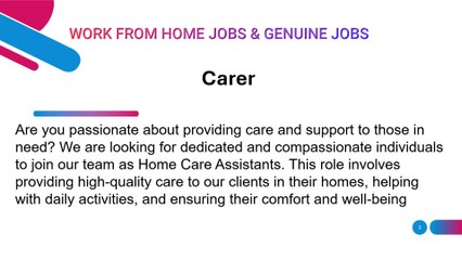 UK Visa Sponsorship Job | Carer | 71