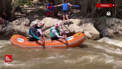 Tunceli'de Rafting Türkiye Kulüpler Kupası yarışları sürüyor