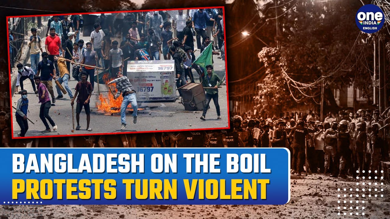 Bangladesh Protest: Protesters Set State TV HQ On Fire, Internet Shut; Over 32 Dead|Oneindia