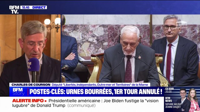 La réélection de Yaël Braun-Pivet (à la présidence de l'Assemblée) est une négation de la démocratie , estime Charles de Courson (Liot)