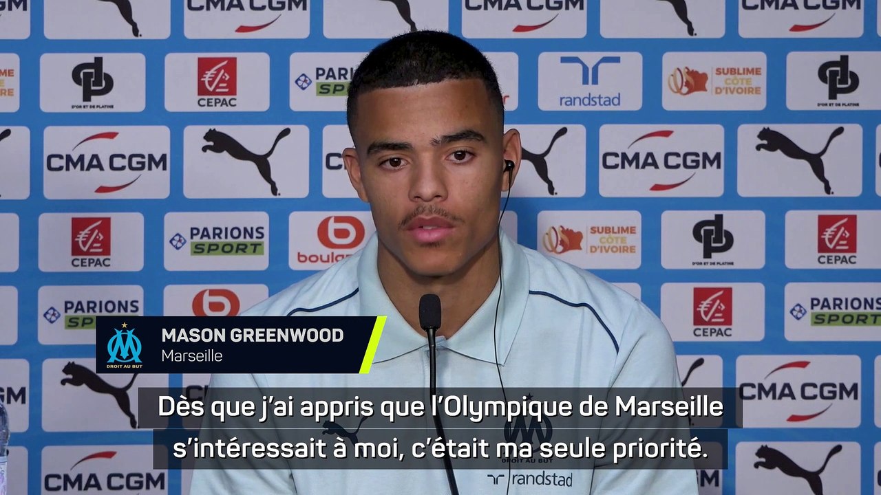 Le Vélodrome, les fans, De Zerbi... Greenwood explique son choix de l’OM