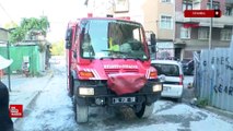 Fatih’te beton mikseri binaya çarptı