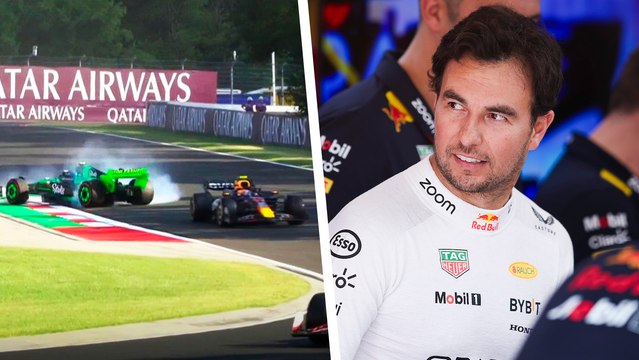 Checo Pérez sobre incidente con Zhou en FP2 del GP de Hungría: Por suerte logré esquivarlo