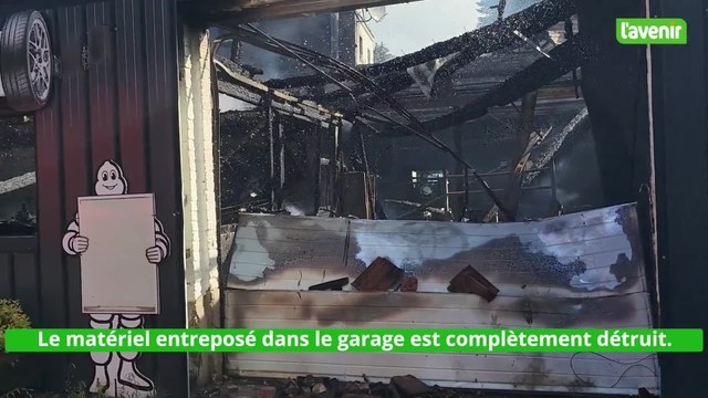 L'incendie a ravagé un garage et deux habitations à Tiège