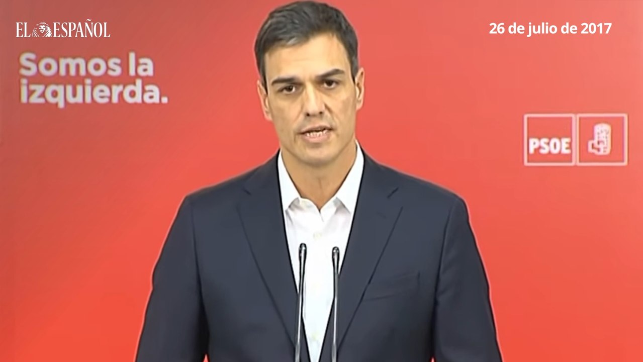 VÍDEO | Sánchez, a Rajoy en 2017: "Entre el interés de España y el propio, piense en el interés de España"