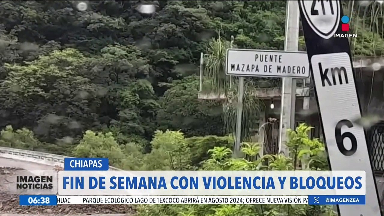 Integrantes de la delincuencia organizada realizan bloqueos carreteros en Chiapas