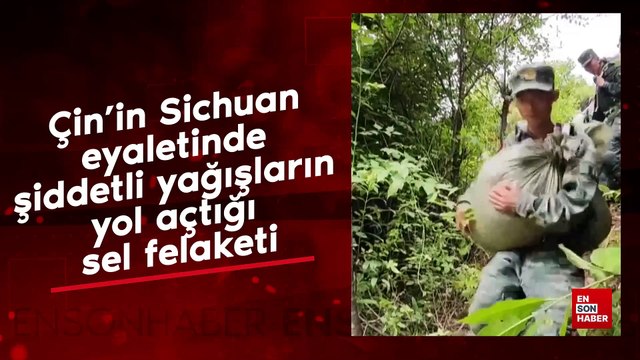 Çin'in Sichuan eyaletinde şiddetli yağışların yol açtığı sel felaketi