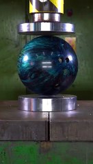 Bowling Ball Vs 150 tons  #hydraulicpress #bowling #satisfying #balls