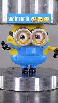Brutal Minion Toy Crush with 300 Ton Hydraulic Press! #hydraulicpress #minion #funny