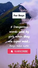 5 Dangerous words used by girls... #shorts #viral