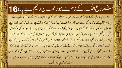QURAN Para 16 | Hindi Udur Translation Only | Quran Urdu