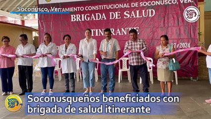 Soconusqueños beneficiados con brigada de salud itinerante