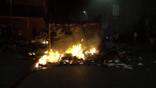 Leeds riot: Vehicles set alight and police car overturned amid disorder