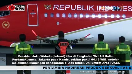 Bertolak dari UEA, Presiden Jokowi Tiba di Pangkalan TNI AU Halim Perdanakusuma DIsambut Kapolri Jenderal Polisi Listyo Sigit Prabowo