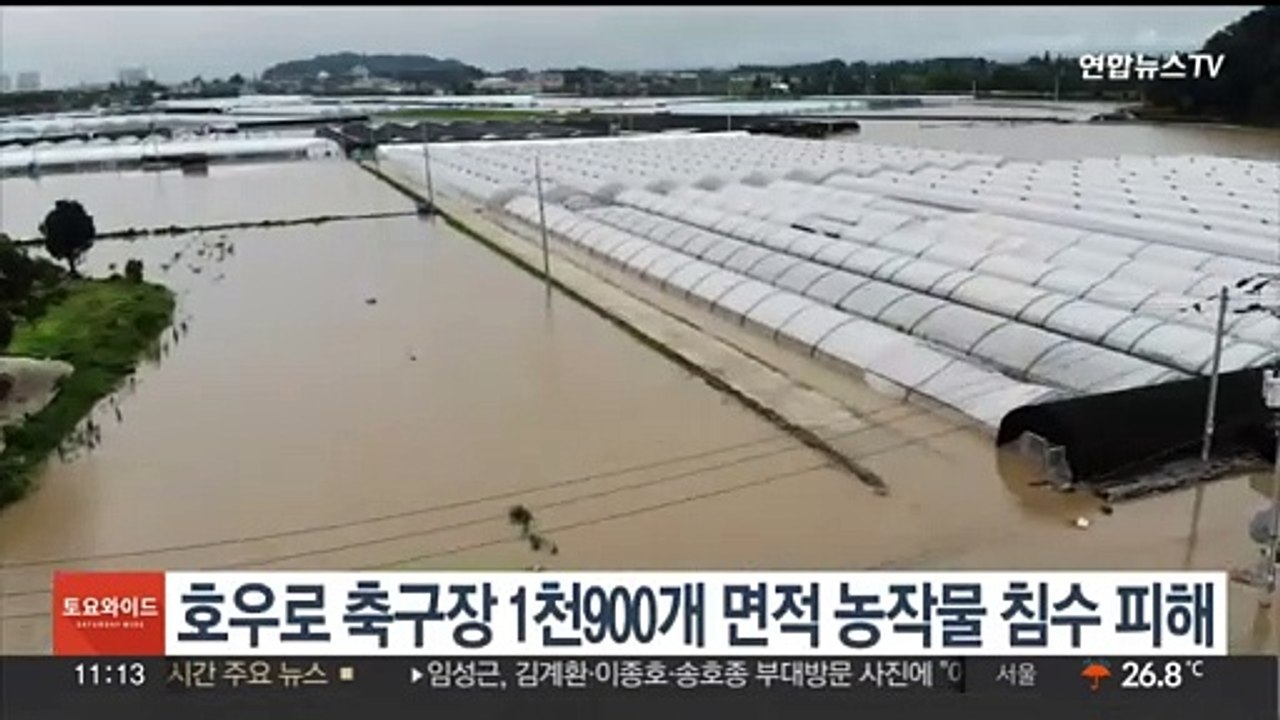 호우로 축구장 1천900개 면적 농작물 침수 피해