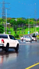 Beautiful Road View After Rain: Traffic and Nice Weather"
