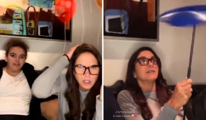 Lucerito Mijares 'golpea' a su madre con un plato en pleno live y esta fue su reacción