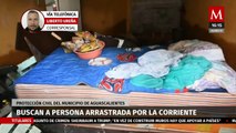 Llevan a cabo un operativo de búsqueda por persona arrastrada por la corriente en Aguascalientes