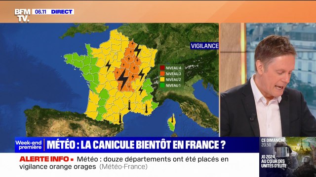 Météo: douze départements ont été placés en vigilance orange orages