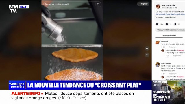 Après les croissants et les pains au chocolat XXL, voici la nouvelle tendance du croissant plat