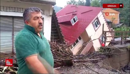 Giresun'da şiddetli yağışlar sel ve heyelanlara neden oldu