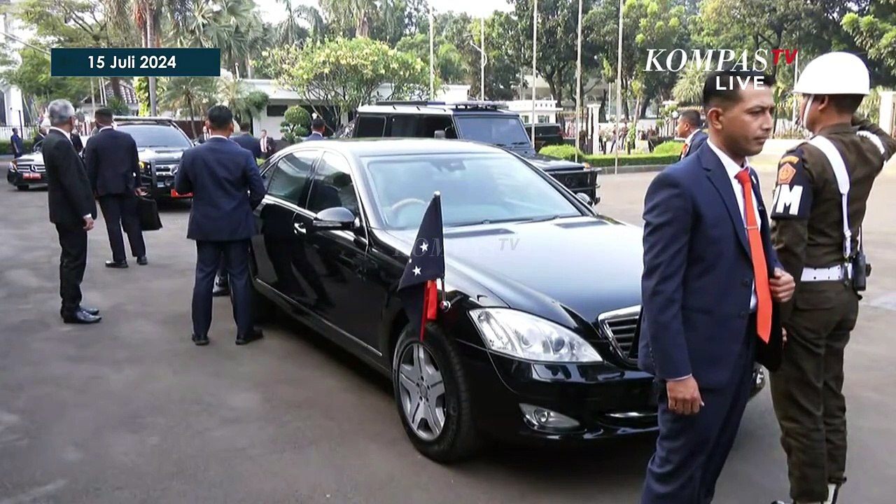 Momen Menhan Prabowo Subianto Sambut PM Papua Nugini James Marape di Kemenhan