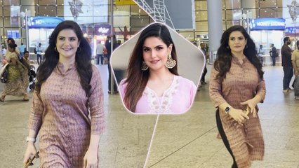 Wajah Tum Ho Actress Zareen Khan's Powerful-Pink Ethnic Avatar For Her Airport Arrivals!