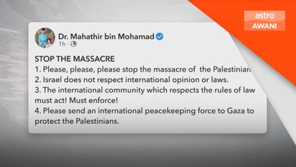 Tolong hentikan pembunuhan beramai-ramai - Tun Mahathir