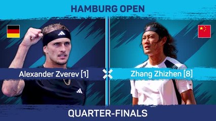 Zverev takes 43rd season win to reach Hamburg semi-finals