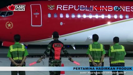 Presiden Jokowi Tiba dari Abu Dhabi di Pangkalan TNI AU Halim Perdana Kusuma  Disambut Kapolri Jenderal Listyo Sigit Prabowo