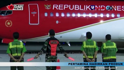 Presiden Jokowi Tiba dari Abu Dhabi di Pangkalan TNI AU Halim Perdana Kusuma  Disambut Kapolri Jenderal Listyo Sigit Prabowo