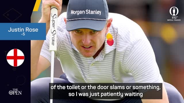 Rose staying focused at The Open, even during toilet breaks