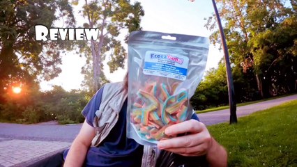 FreezYums! Rainbow Sour Strips Freeze Dried Candy Review