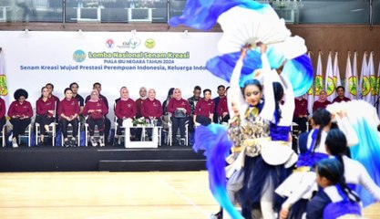 Ibu Iriana dan Oase Kim Buka Lomba Senam Kreasi Piala Ibu Negara 2024