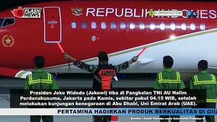 Presiden Jokowi Tiba Dari Abu Dhabi di Pangkalan Pangkalan AU Halim Langsung Disambut Listyo Sigit Prabowo