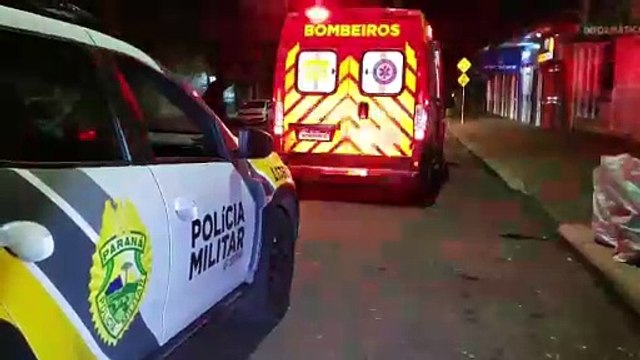 Jovem sofre ferimentos no nariz ao ser agredido na Rua Paraná