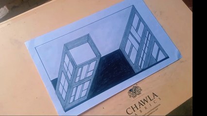 Amazing house 3d drawing on paper | easy drawing on paper