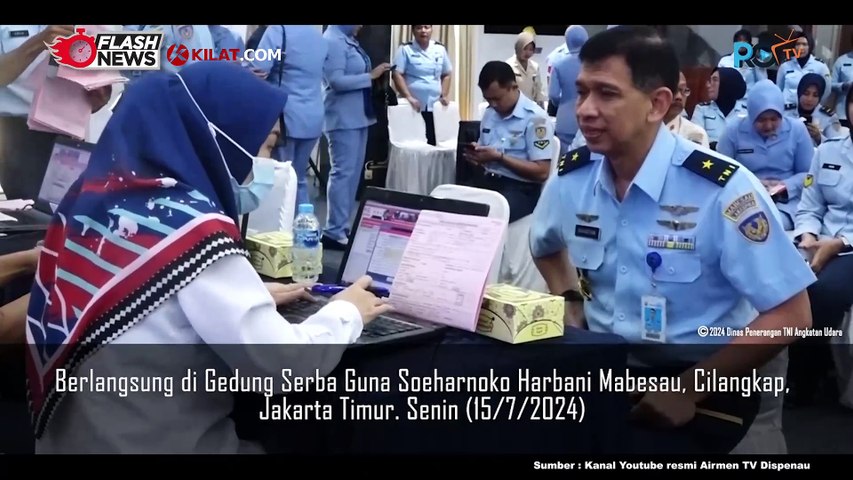 Jelang Peringatan ke-77 Hari Bakti TNI AU dan HUT ke-61 WARA, Mabesau Gelar Donor Darah