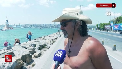 Nemli ve sıcak havadan bunalan İstanbullar sahillere koştu